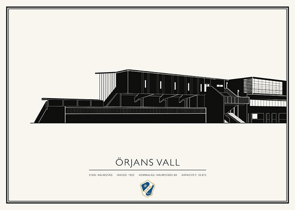 Poster Örjans Vall Skiss Halmstads BK 02
