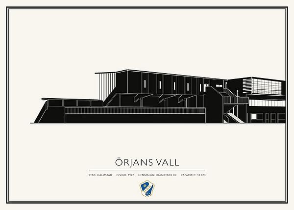 Poster Örjans Vall Skiss Halmstads BK 02