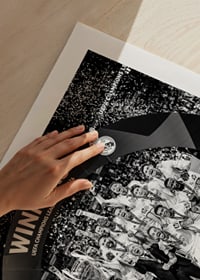 Svartvitt fotografi på real madrid efter segern i UEFA champions league-5