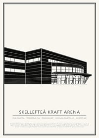 Skellefteå Kraft Arena Vintage Skiss poster-1