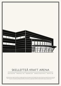 Skellefteå Kraft Arena Vintage Skiss poster-1