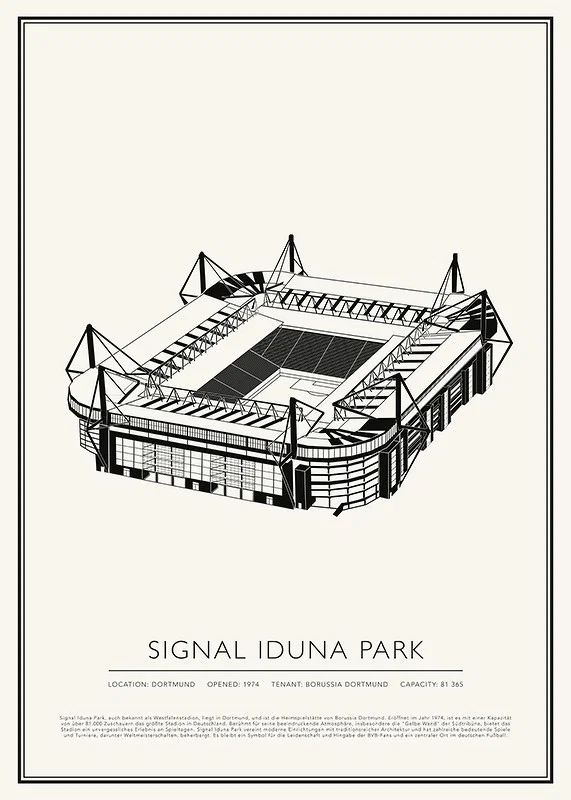 Signal Iduna Park vintage poster-12