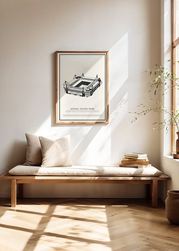Poster Signal Iduna Park Vintage Skizze 01 DE crossfade