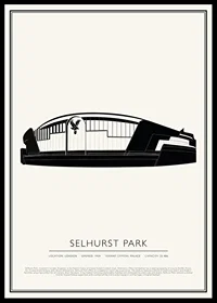 Selhurst Park Vintage Skiss Affisch-0