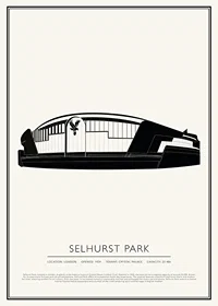 Selhurst Park Vintage Skiss Affisch-1