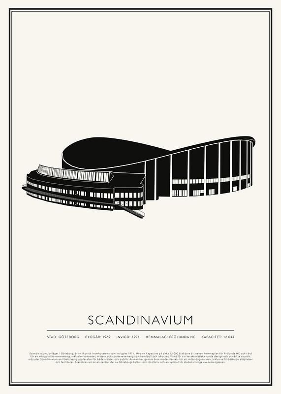 Poster Scandinavium Vintage Skiss 01 SE