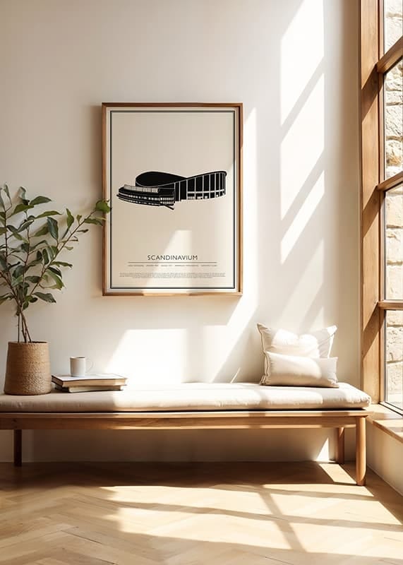 Poster Scandinavium Vintage Skiss 01 SE crossfade