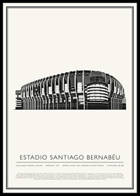 Estadio Santiago Bernabéu Sketch Póster-0
