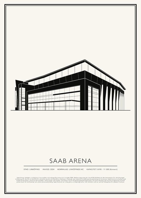 SAAB Arena Vintage Skiss poster-12
