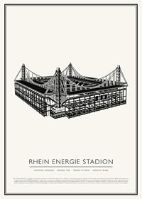 RheinEnergieStadion Vintage Sketch poster-1