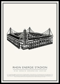 RheinEnergieStadion Vintage Skizze Poster-0