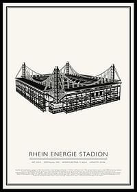 RheinEnergieStadion Vintage Skizze Poster-0