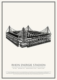 RheinEnergieStadion Vintage Skizze Poster-1