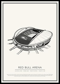 Plakat w stylu vintage Red Bull Arena ze szkicem-0