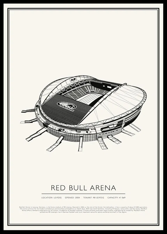 Red Bull Arena Vintage Skiss affisch-12