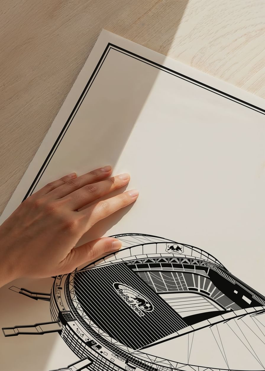 Red Bull Arena Vintage Sketch poszter-12