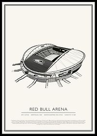 Red Bull Arena Vintage Skizze  Poster-0