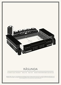 Råsunda Vintage Skiss poster-1