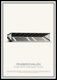 Påskbergsvallen Vintage Skiss poster-0