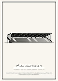 Påskbergsvallen Vintage Skiss poster-1