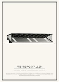 Påskbergsvallen Vintage Skiss poster-1