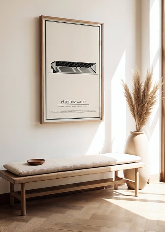 Påskbergsvallen Vintage Skiss poster-12