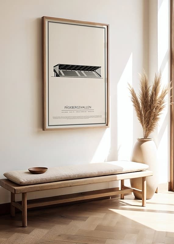 Påskbergsvallen Vintage Skiss poster-12