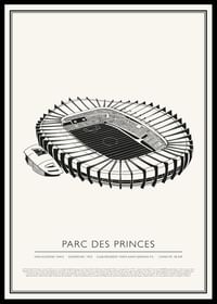 Parc Des Princes Vintage Sketch affiche-0