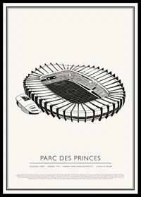 Parc Des Princes Vintage Sketch poster-0