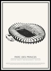 Parc Des Princes Vintage Sketch plakat-0