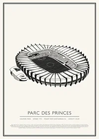 Parc Des Princes Vintage Sketch poster-1