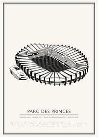 Parc Des Princes Vintage Sketch plakat-1