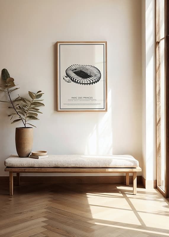 Parc Des Princes Vintage Sketch plakat-12