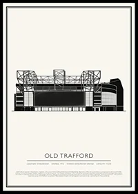 Old Trafford Vintage Sketch poster-0