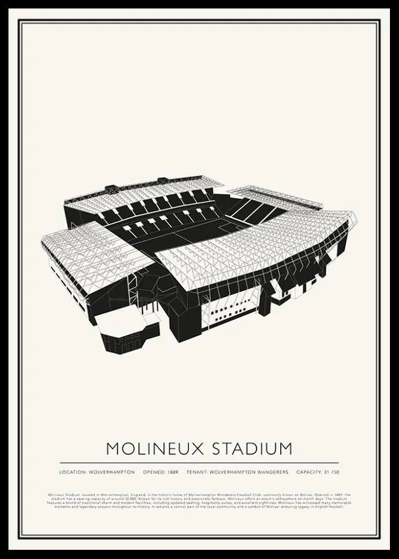 Molineux Stadium Vintage Sketch poster-12