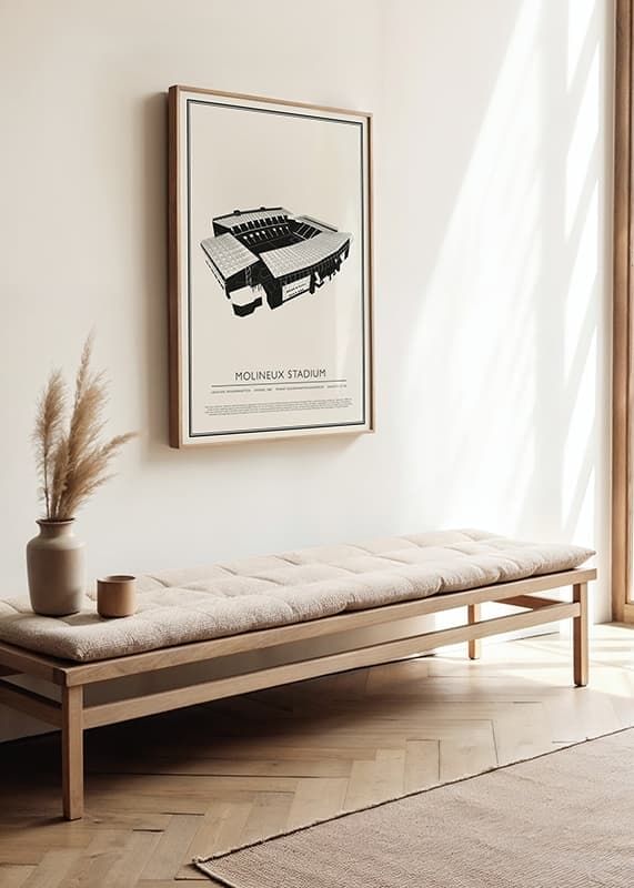 Poster Molineux Stadium Vintage Sketch 01 EN crossfade