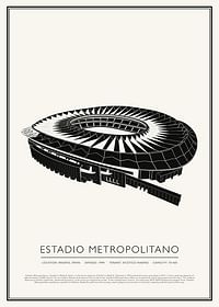 Metropolitan Stadium Vintage Sketch poszter-1