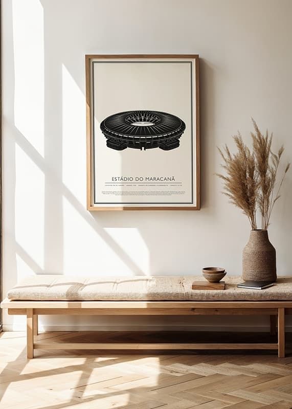 Poster Estádio do Maracanã Vintage Sketch 01 EN crossfade