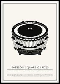 Plakat w stylu vintage ze szkicu Madison Square Garden-0