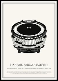 Madison Square Garden Vintage schets-poster-0