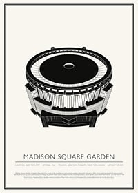 Plakat w stylu vintage ze szkicu Madison Square Garden-1