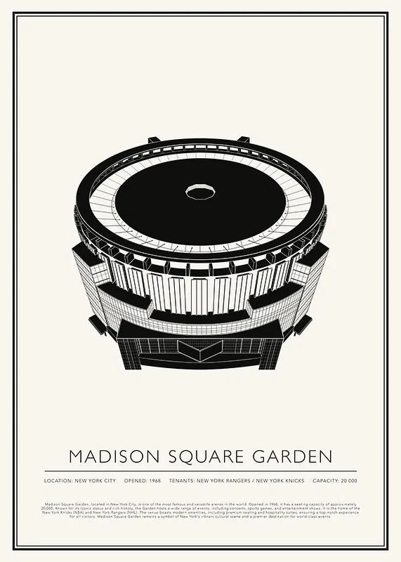 Madison Square Garden Vintage Sketch poster-12
