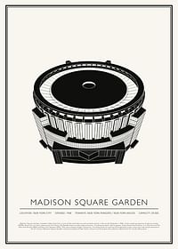 Madison Square Garden Vintage schets-poster-1