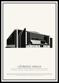 Löfbergs Arena Vintage Skiss poster-0