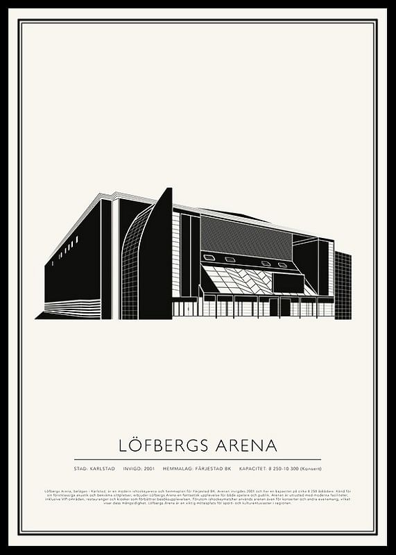 Löfbergs Arena Vintage Skiss poster-12