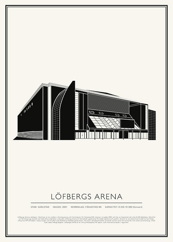 Löfbergs Arena Vintage Skiss poster-12