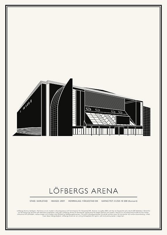 Poster Löfbergs Arena Vintage Skiss 01 SE