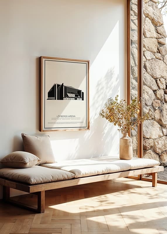 Poster Löfbergs Arena Vintage Skiss 01 SE crossfade