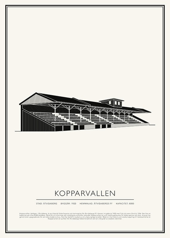 Poster Kopparvallen Vintage Skiss 01 SE