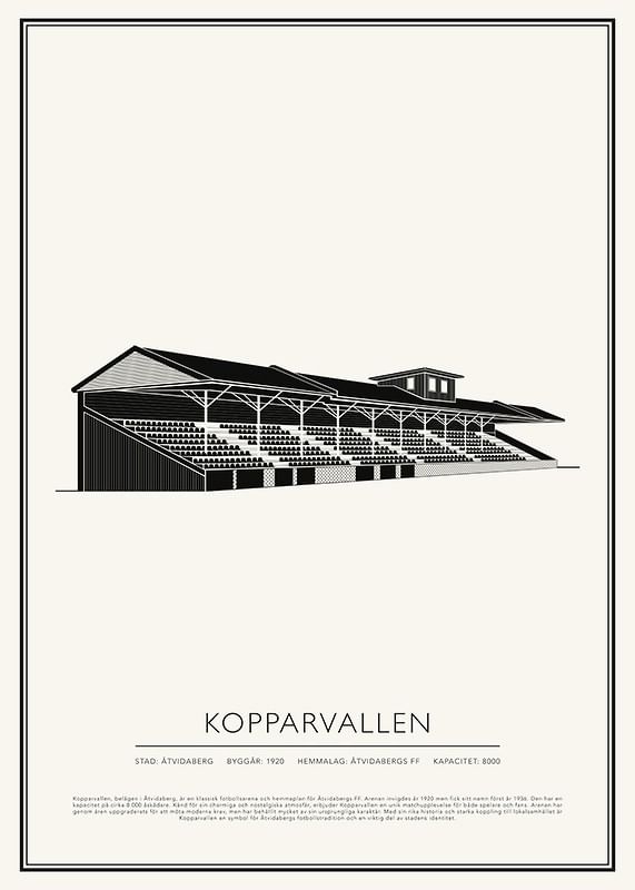 Poster Kopparvallen Vintage Skiss 01 SE
